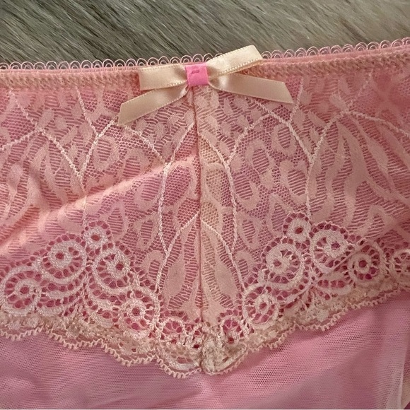 New FREYA Icon AA1665MIK Pink Bow Lacey Full Cover XL Panties Underwear Sheer - Picture 10 of 12